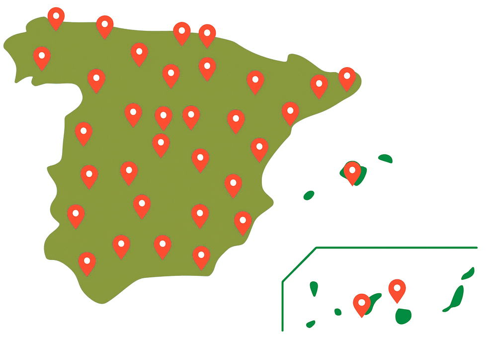 Mapa de cobertura jurídica de Cobratis