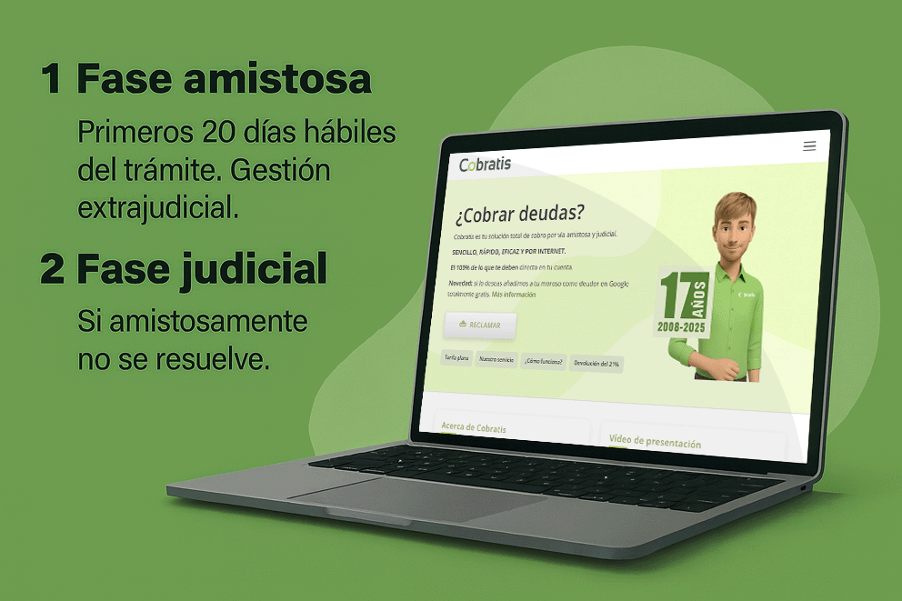 Gestión de cobro en dos etapas